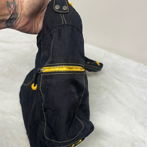 Nine West Black and Yellow Shoulder Bag Tote - Picture 4 of 16